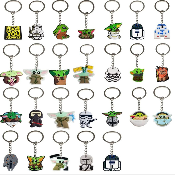Grogu baby yoda Keychain Set‎ of 6 Random One Size - Picture 2 of 4